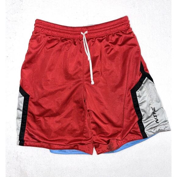 Vintage Nike Reversible Basketball Shorts‎ Mens S UNC Chicago Fearless Shiny Y2K - Picture 1 of 13